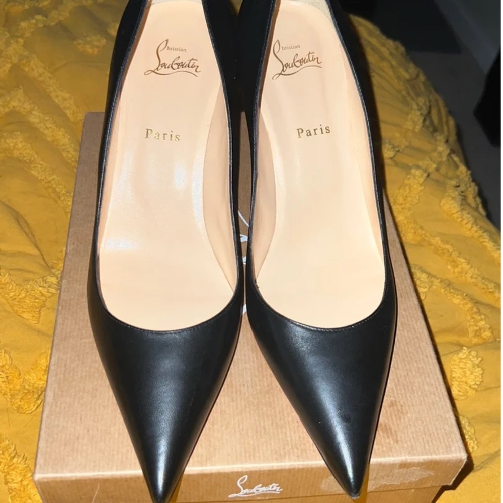 Christian Louboutin Black Pointed Toe Heels